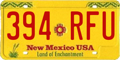 NM license plate 394RFU