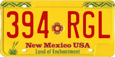 NM license plate 394RGL