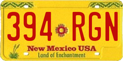 NM license plate 394RGN