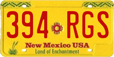 NM license plate 394RGS