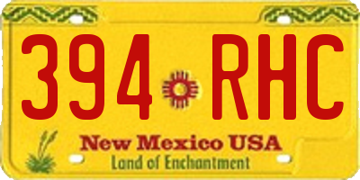 NM license plate 394RHC