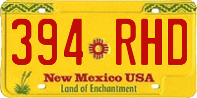 NM license plate 394RHD