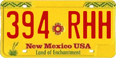 NM license plate 394RHH