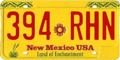NM license plate 394RHN