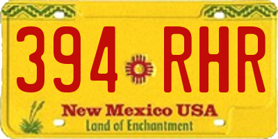 NM license plate 394RHR