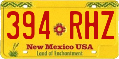 NM license plate 394RHZ