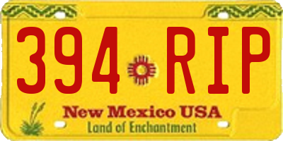 NM license plate 394RIP