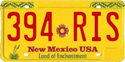 NM license plate 394RIS