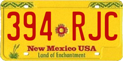 NM license plate 394RJC