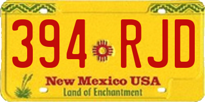 NM license plate 394RJD