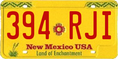 NM license plate 394RJI