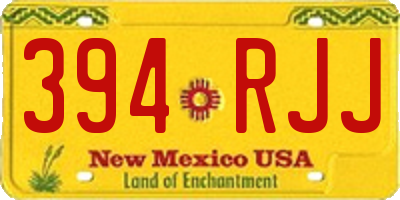 NM license plate 394RJJ
