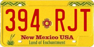 NM license plate 394RJT