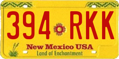 NM license plate 394RKK