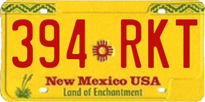 NM license plate 394RKT