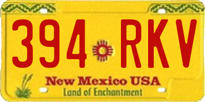 NM license plate 394RKV