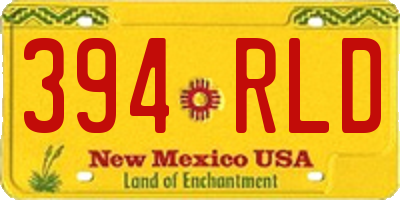 NM license plate 394RLD