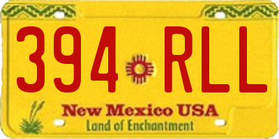 NM license plate 394RLL