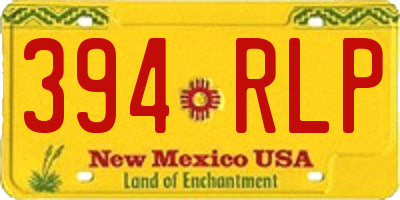 NM license plate 394RLP