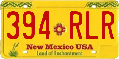 NM license plate 394RLR