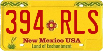 NM license plate 394RLS