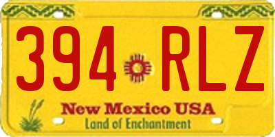NM license plate 394RLZ
