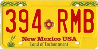 NM license plate 394RMB