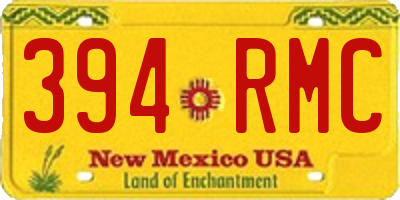 NM license plate 394RMC
