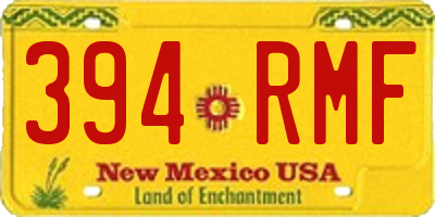 NM license plate 394RMF