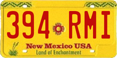 NM license plate 394RMI