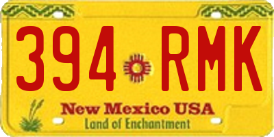 NM license plate 394RMK