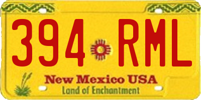 NM license plate 394RML