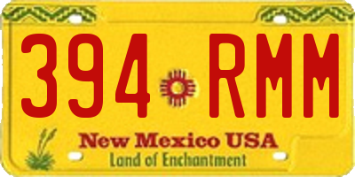 NM license plate 394RMM