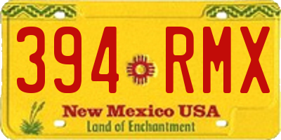 NM license plate 394RMX