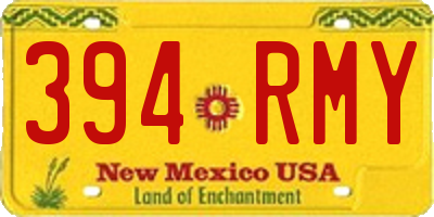NM license plate 394RMY