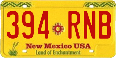NM license plate 394RNB