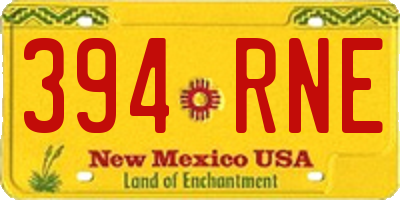 NM license plate 394RNE