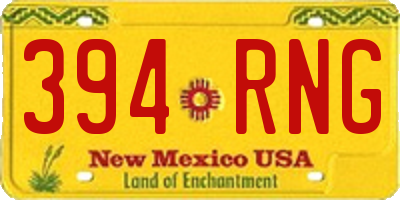 NM license plate 394RNG