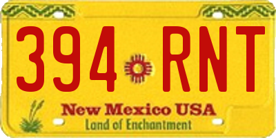 NM license plate 394RNT