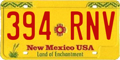NM license plate 394RNV
