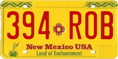 NM license plate 394ROB