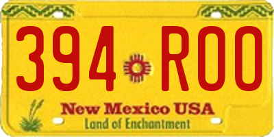 NM license plate 394ROO