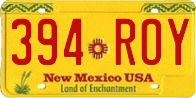 NM license plate 394ROY