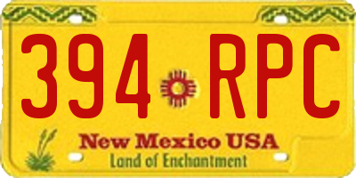 NM license plate 394RPC