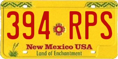 NM license plate 394RPS