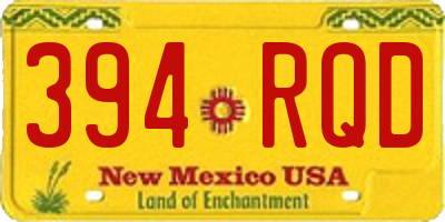 NM license plate 394RQD