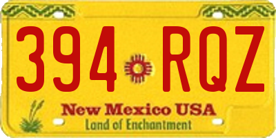 NM license plate 394RQZ
