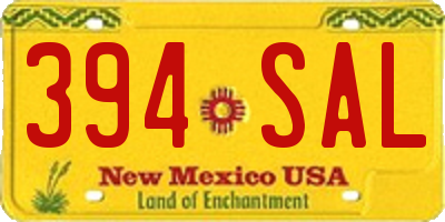 NM license plate 394SAL