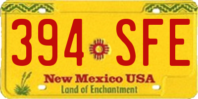 NM license plate 394SFE