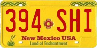 NM license plate 394SHI
